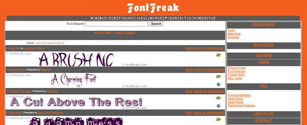 FontFreak với hàng nghìn phông chữ độc quyền miễn phí