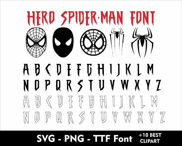 Bộ Spider Man Font