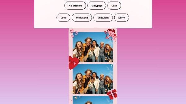 Truy cập một website Photobooth Online 