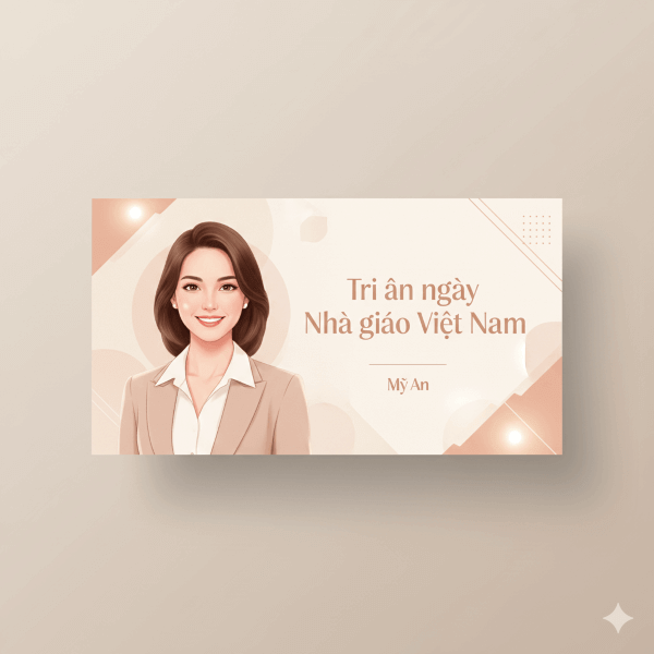 Thiệp chúc mừng 20/11 phong cách hiện đại