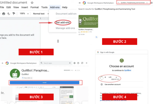 Chọn tài khoản Google