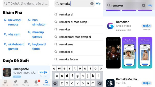 Nhấn Cài đặt/Nhận
