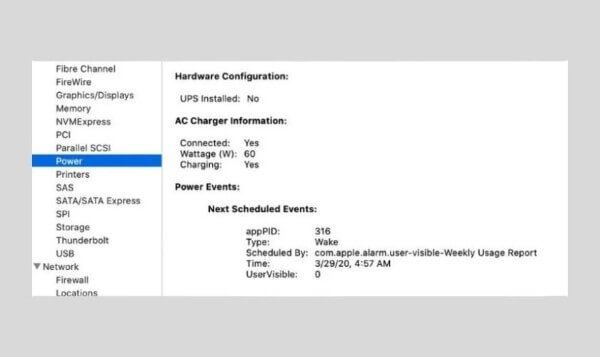 Xem thông tin tại phần “AC Charger Information”