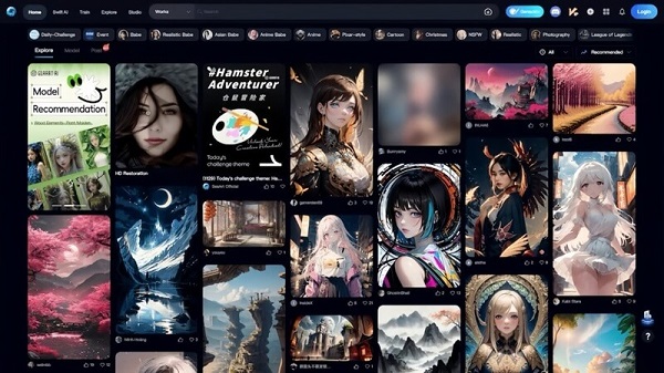 Công cụ sáng tạo nghệ thuật SeaArt AI ứng dụng trí tuệ nhân tạo