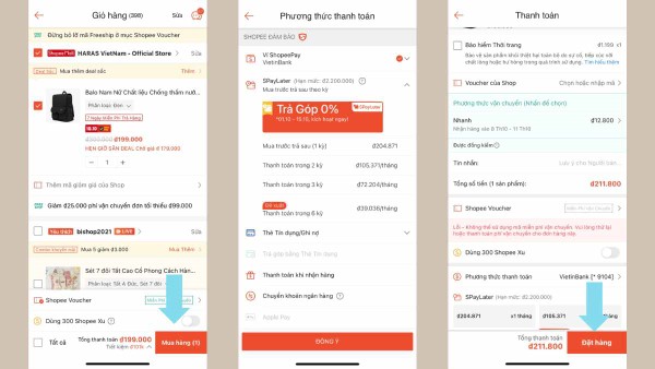 Chọn thanh toán Shopee Pay Later