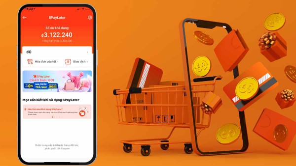 Ví trả sau Shopee SPayLater được tích hợp trực tiếp trong ứng dụng Shopee