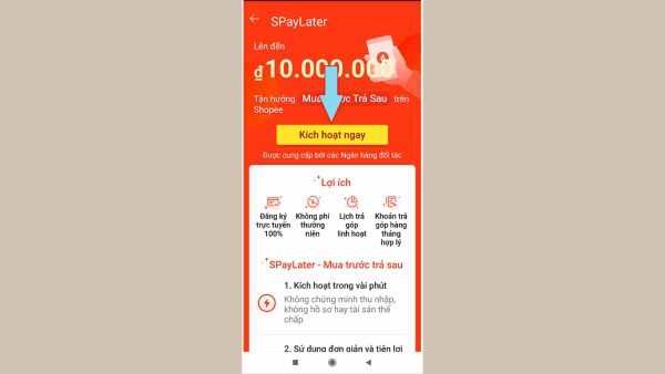 Chọn Kích hoạt ngay