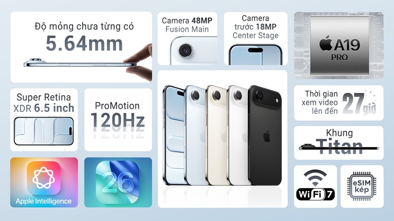 iPhone Air được Apple ra mắt tháng 9/2025