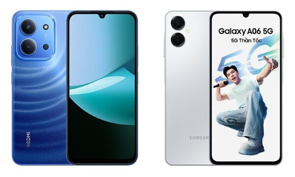 So sánh thiết kế Xiaomi Redmi 15C vs Samsung Galaxy A06 5G