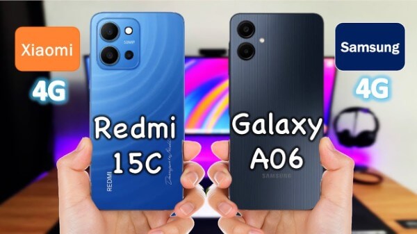 So sánh giá bán Xiaomi Redmi 15C vs Samsung Galaxy A06 5G