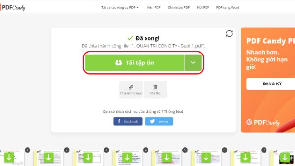 Nhấn “Tải tập tin”
