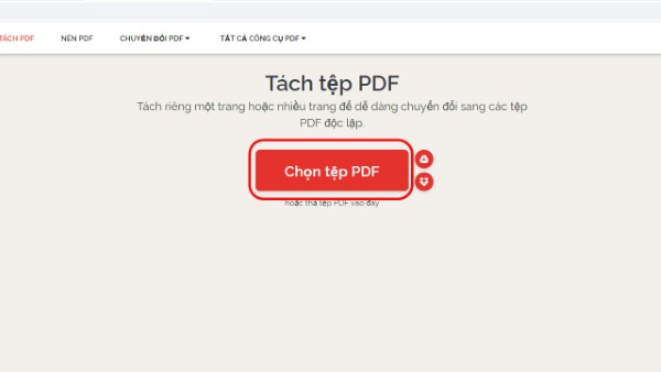 Nhấn “Chọn tệp PDF” 