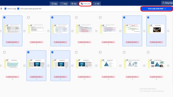 Nhấn “Trích xuất”