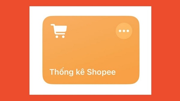 Phím tắt thống kê Shopee được tạo thông qua ứng dụng Phím tắt trên iPhone