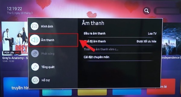 Mở Cài đặt → Cài đặt âm thanh