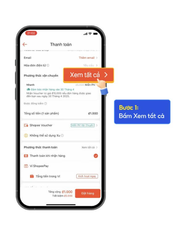 Nhấn chọn vào “Xem tất cả” 