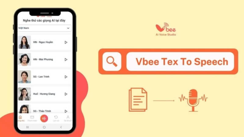 Vbee AI giúp chuyển các tài liệu văn bản thành audio dễ dàng
