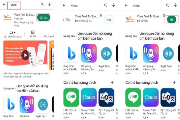 Các bước tải Vbee AI trên Android