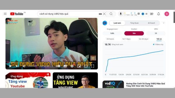 Tính năng phân tích hiệu suất của video
