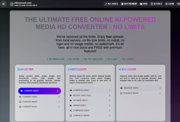 Trang web HDconvert.com 
