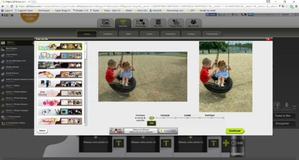 Nền tảng chỉnh sửa video online Kizoa.com