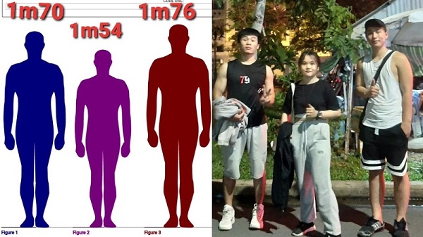 Web so sánh chiều cao trực tuyến cho phép chiều cao của một hoặc nhiều đối tượng