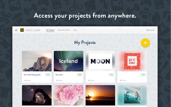 Công cụ thiết kế menu online Adobe Spark