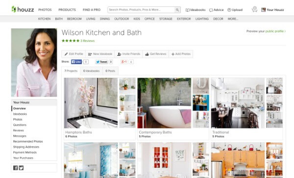 Nền tảng thiết kế nội thất Houzz