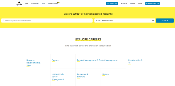 Nền tảng tuyển dụng Glints 