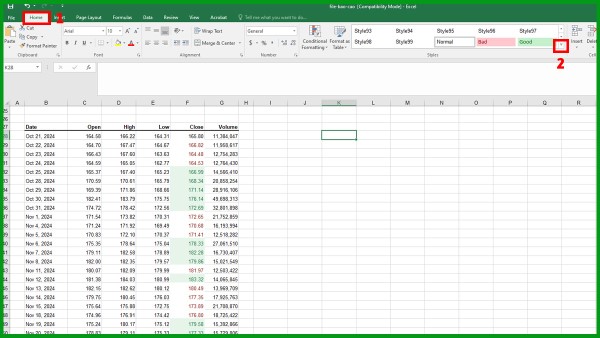 Chọn Home → More