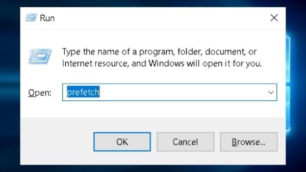 Nhập prefetch > nhấn Enter