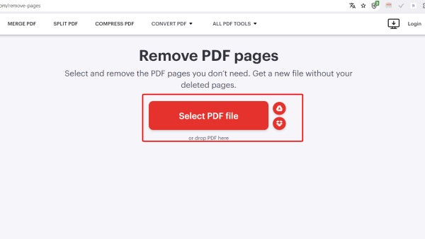 Chọn Select PDF file