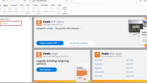 Nhấn “Open File”