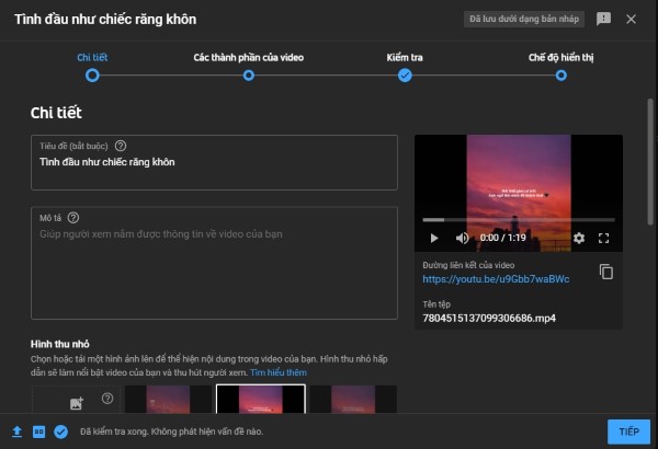 Chọn tệp video từ máy tính lên và tiến hành những chỉnh sửa