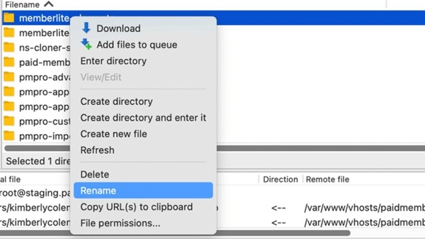 Đổi tên thư mục của plugin mà bạn nghi ngờ đang gây lỗi