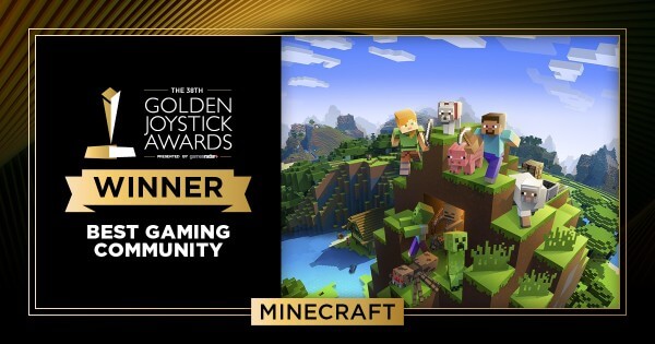 Minecraft nhiều lần giành chiến thắng tại Golden Joystick Awards