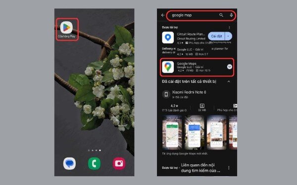 Tìm kiếm và tải ứng dụng Google Maps 