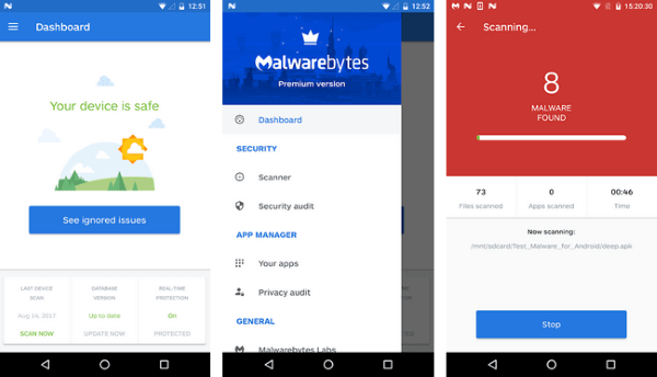 Ứng dụng Malwarebytes Security