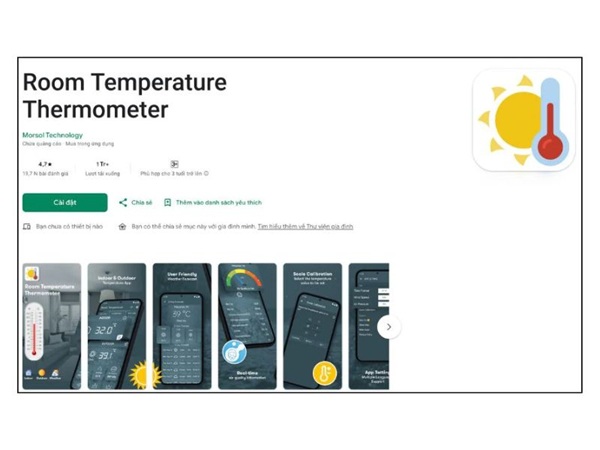 Cách đo nhiệt độ phòng bằng điện thoại Android