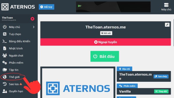 Chọn “Thế giới”