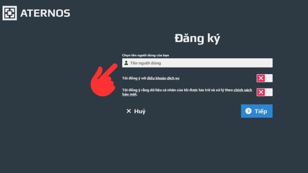 Nhấn “Đăng ký” và điền đầy đủ thông tin