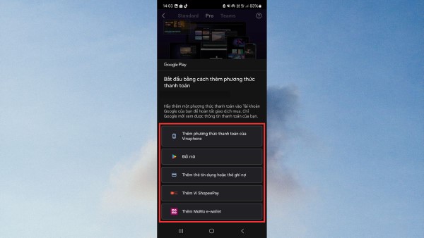Chọn phương thức tương thích