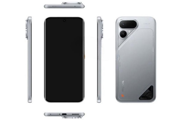 Pova Curve 2 5G có mặt lưng bo cong mềm mại, cụm camera đặt ở góc trên bên trái với mô-đun hình tam giác độc đáo