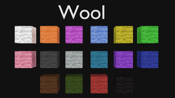 Tổng hợp công thức chế tạo len màu trong Minecraft