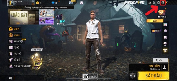 Nhấn biểu tượng Cài đặt