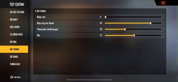 Điều chỉnh Âm thanh và hiệu ứng, giọng nói