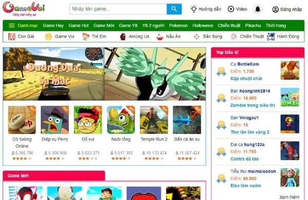 Website giải trí trực tuyến Gamevui