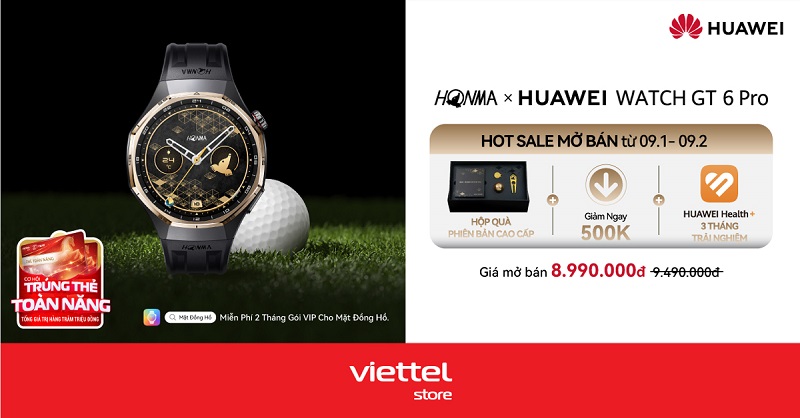 mở bán chính thức Honma x Huawei Watch GT 6 Pro và Watch GT6 41mm Milanese