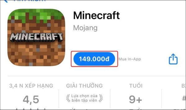 Tải Minecraft từ App Store