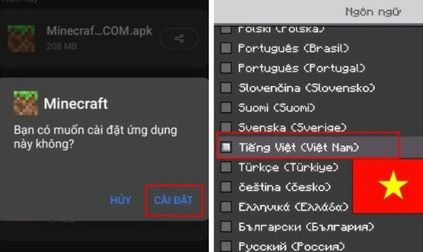 Chọn ngôn ngữ Tiếng Việt